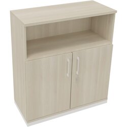 Neutralware 820115872 Kombischrank 2OH Tür 1OH Regal 1000x442x1133 ws/Akazie