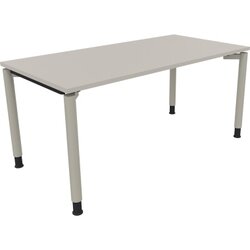 Neutralware 810039881 Schreibtisch 1600x800x680-820 4Fuß Rund si/Lichtgrau