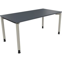 Neutralware 810039882 Schreibtisch 1600x800x680-820 4Fuß Rund si/Lavagrau