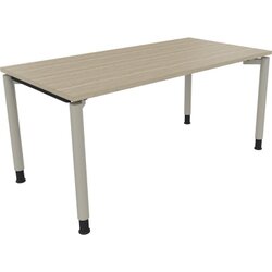 Neutralware 810039871 Schreibtisch 1600x800x680-820 4Fuß Rund si/Eiche Natur