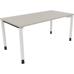 Neutralware 810039981 Schreibtisch 1600x800x680-820 4Fuß Rund ws/Lichtgrau