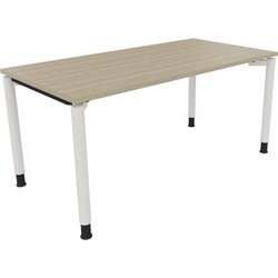 Neutralware 810039971 Schreibtisch 1600x800x680-820 4Fuß Rund ws/Eiche Natur