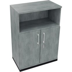 Neutralware 820115983 Kombischrank 2OH Tür 1OH Regal 800x442x1133 an/Beton