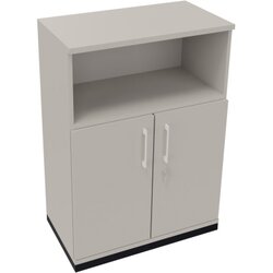 Neutralware 820115981 Kombischrank 2OH Tür 1OH Regal 800x442x1133 an/Lichtgrau