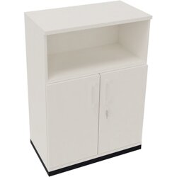 Neutralware 820115901 Kombischrank 2OH Tür 1OH Regal 800x442x1133 an/Weiß