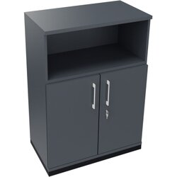 Neutralware 820115982 Kombischrank 2OH Tür 1OH Regal 800x442x1133 an/Lavagrau