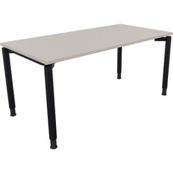 Neutralware 810039781 Schreibtisch 1600x800x680-820 4Fuß Rund an/Lichtgrau
