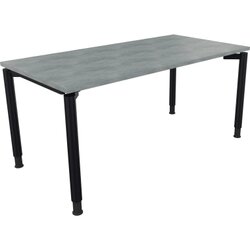 Neutralware 810039783 Schreibtisch 1600x800x680-820 4Fuß Rund an/Beton hell