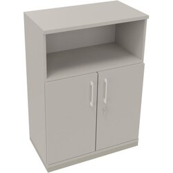 Neutralware 820116081 Kombischrank 2OH Tür 1OH Regal 800x442x1133 si/Lichtgrau