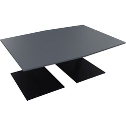 Neutralware 810013782 Konferenztisch Tonn Tellerfuß Quad 200x100/110x72 an/gr