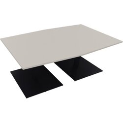Neutralware 810013781 Konferenztisch Tonn Tellerfuß Quad 200x100/110x72 an/lgr