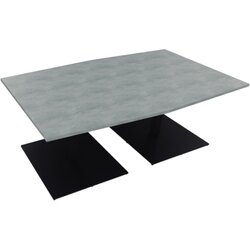 Neutralware 810013783 Konferenztisch Tonn Tellerfuß Quad 200x100/110x72 an/Beton