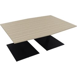 Neutralware 810013771 Konferenztisch Tonn Tellerfuß Quad 200x100/110x72 an/Eiche