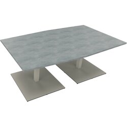 Neutralware 810013883 Konferenztisch Tonn Tellerfuß Quad 200x100/110x72 si/Beton