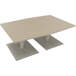 Neutralware 810013871 Konferenztisch Tonn Tellerfuß Quad 200x100/110x72 si/Eiche