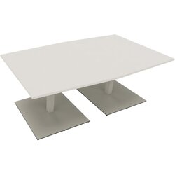 Neutralware 810013801 Konferenztisch Tonn Tellerfuß Quad 200x100/110x72 si/ws