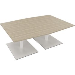 Neutralware 810017271 Konferenztisch Tonn Tellerfuß Quad 200x100/110x72 ws/Eiche
