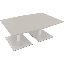 Neutralware 810017281 Konferenztisch Tonn Tellerfuß Quad 200x100/110x72 ws/lgr