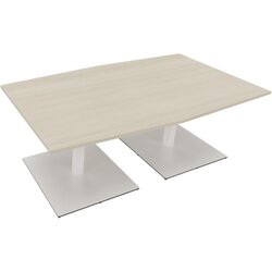 Neutralware 810017272 Konferenztisch Tonn Tellerfuß Quad 200x100/110x72 ws/Akaz