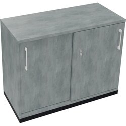 Neutralware 820118983 Schiebetürenschrank 2OH 1000x442x781 an/Beton hell