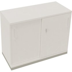 Neutralware 820119001 Schiebetürenschrank 2OH 1000x442x781 si/Diamant Weiß