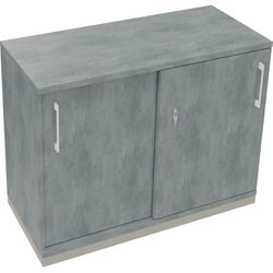 Neutralware 820119083 Schiebetürenschrank 2OH 1000x442x781 si/Beton hell