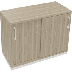 Neutralware 820119171 Schiebetürenschrank 2OH 1000x442x781 ws/Eiche Natur