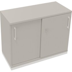 Neutralware 820119181 Schiebetürenschrank 2OH 1000x442x781 ws/Lichtgrau