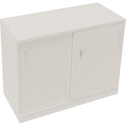 Neutralware 820119101 Schiebetürenschrank 2OH 1000x442x781 ws/Diamant Weiß