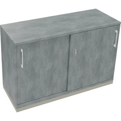 Neutralware 820119383 Schiebetürenschrank 2OH 1200x442x781 si/Beton hell