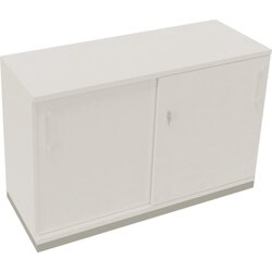 Neutralware 820119301 Schiebetürenschrank 2OH 1200x442x781 si/Diamant Weiß