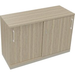 Neutralware 820119371 Schiebetürenschrank 2OH 1200x442x781 si/Eiche Natur