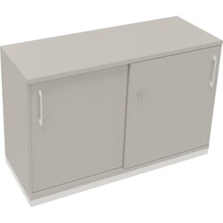Neutralware 820119481 Schiebetürenschrank 2OH 1200x442x781 ws/Lichtgrau