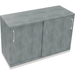 Neutralware 820119483 Schiebetürenschrank 2OH 1200x442x781 ws/Beton hell