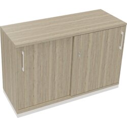 Neutralware 820119471 Schiebetürenschrank 2OH 1200x442x781 ws/Eiche Natur