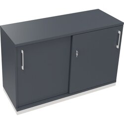 Neutralware 820119482 Schiebetürenschrank 2OH 1200x442x781 ws/Lavagrau