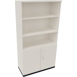 Neutralware 820115301 Kombischrank 2OH Tür 3OH Regal 1000x442x1869 an/Weiß