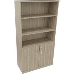 Neutralware 820115471 Kombischrank 2OH Tür 3OH Regal 1000x442x1869 si/Eiche Nat