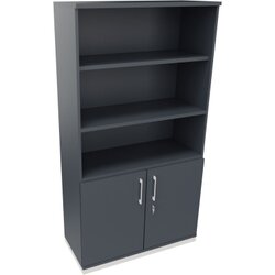 Neutralware 820115582 Kombischrank 2OH Tür 3OH Regal 1000x442x1869 ws/Lavagrau