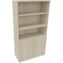 Neutralware 820115572 Kombischrank 2OH Tür 3OH Regal 1000x442x1869 ws/Akazie