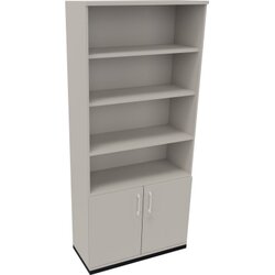 Neutralware 820116281 Kombischrank 2OH Tür 4OH Regal 1000x442x2221 an/Lichtgrau