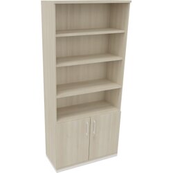 Neutralware 820116472 Kombischrank 2OH Tür 4OH Regal 1000x442x2221 ws/Akazie
