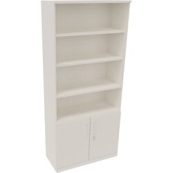 Neutralware 820116401 Kombischrank 2OH Tür 4OH Regal 1000x442x2221 ws/Weiß