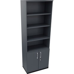 Neutralware 820116582 Kombischrank 2OH Tür 4OH Regal 800x442x2221 an/Lavagrau