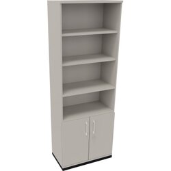 Neutralware 820116581 Kombischrank 2OH Tür 4OH Regal 800x442x2221 an/Lichtgrau