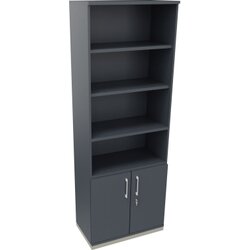 Neutralware 820116682 Kombischrank 2OH Tür 4OH Regal 800x442x2221 si/Lavagrau