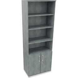 Neutralware 820116783 Kombischrank 2OH Tür 4OH Regal 800x442x2221 ws/Beton