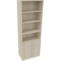 Neutralware 820116772 Kombischrank 2OH Tür 4OH Regal 800x442x2221 ws/Akazie