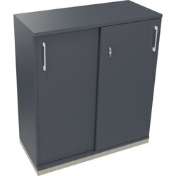 Neutralware 820119682 Schiebetürenschrank 3OH 1000x442x1133 si/Lavagrau