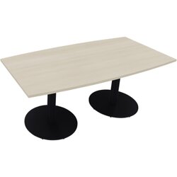 Neutralware 810017372 Konferenztisch Tonn Tellerfuß Rund 180x80/90x72 an/Akaz
